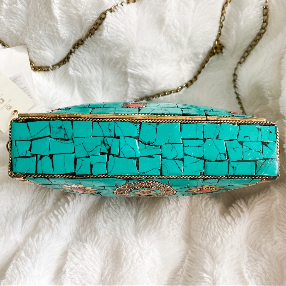 Anthropologie ANTIK KRAFT Metal Clutch Purse - Picture 7 of 13